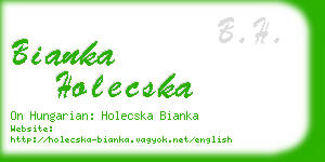 bianka holecska business card